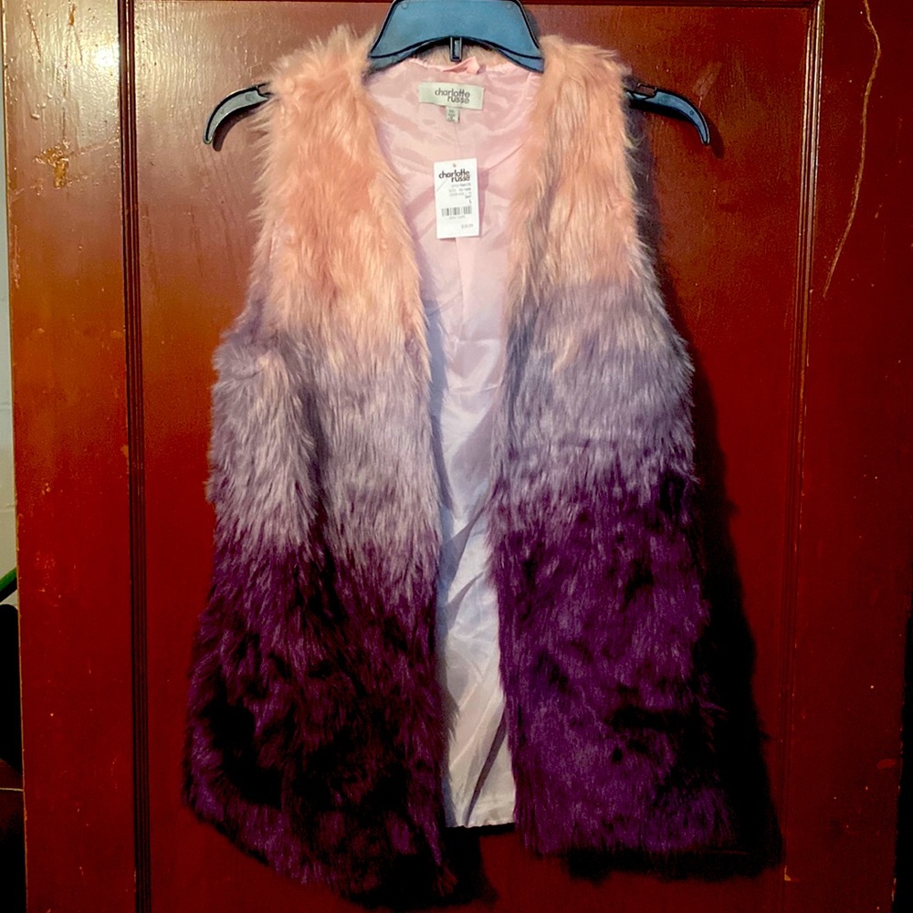 Charlotte Russe pink and purple ombré fuzzy fest
